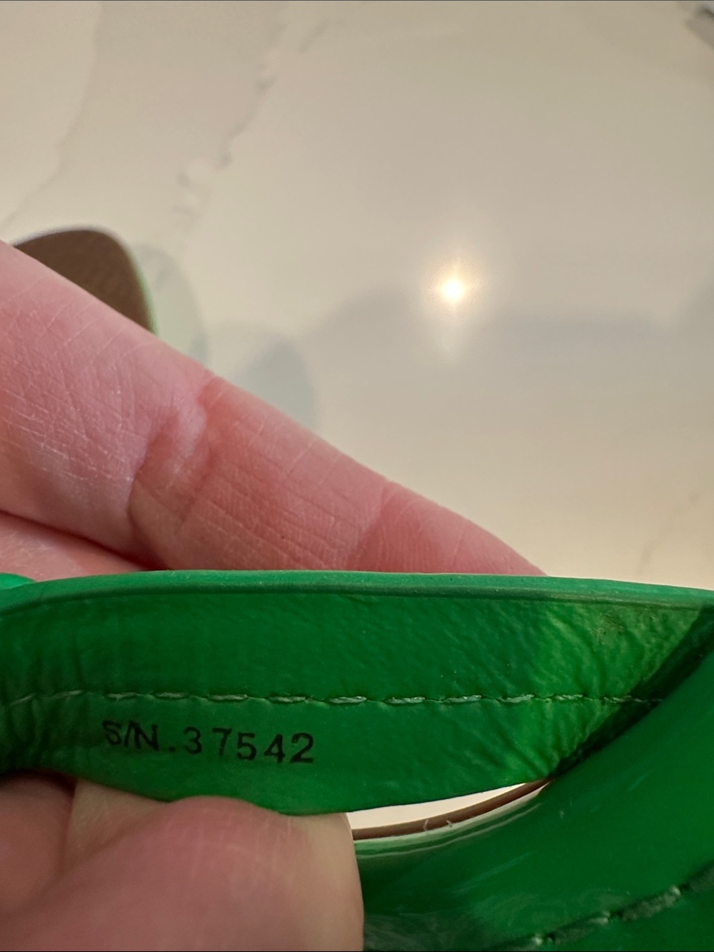 Tory Burch Green Patent Leather Miller Sandals Size 6 - Picture 7 of 8